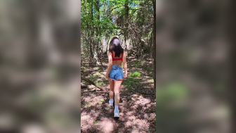 Alinity Topless In The Woods Stripteasing Onlyfans Video