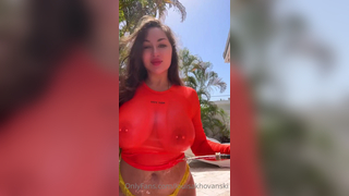 Louisakhoyanski Nude Nipples Washing With Water Outdoor Onlyfans Video