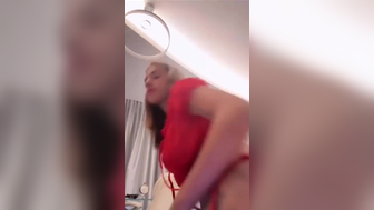 Malu Trevejo Curvy Booty Clap Wearing Red Thong Video