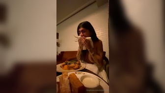 Mia Khalifa Topless Taking Dinner Naked Onlyfans Video