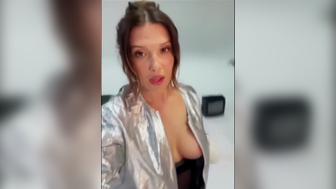 Millie Bobby Brown Nude Nipple Slipped In Corset Top Video Leaked