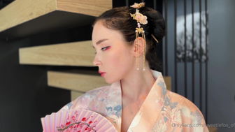 Sweetie Fox In Flowy Pink Kimono Japanese B/g Sextape