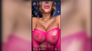 Lyna Perez Ripping Net Haul On Livestream Showing Her Nude Nipples Onlyfans Sextape