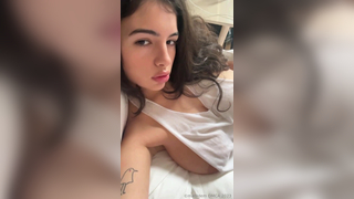 Matildem Dropping Her Nude Boobs Out Teasing On Bed Onlyfans Video