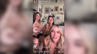 Elena Kamperi Livestream Playing Nude Boobs Threesome Lesbian Onlyfans Video