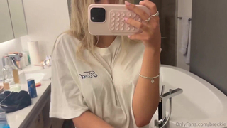 Breckie Hill Nude Seethrough Nipples Squeezing Them Leaks