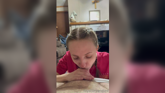 Toystoryandiee Aka Justinthetortle Sloppy White Cock Sucking To Her Throat Onlyfans Video