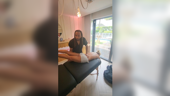 Livvy Dunne American Influencer Tits Out Getting Stretched in Spa By Black Masseuses Leak Premium Video