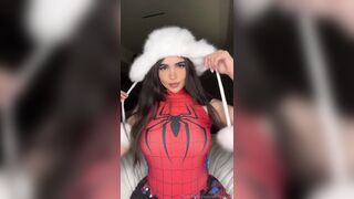 Alina Rose Spiderman Cosplay Teasing Herself Leaked Onlyfans Video