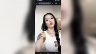 Cora Jade aka elaynablack seethrough nipples in white top teasing onlyfans leaked video