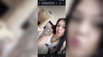 Cora Jade aka elaynablack seethrough nipples in white top teasing onlyfans leaked video