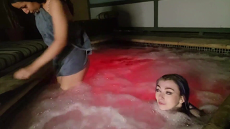 Denims W Her Friend Jacuzzi Towel Strip Exclusive Live