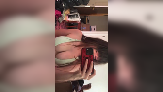 Littlelivbug Closeup Big Tits Teasing Mirror Selfie Custom Leak Video