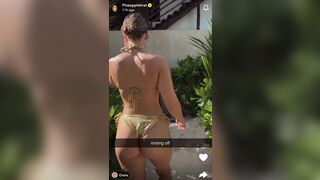 Pineapplebrat In Golden Bikini Outdoor Shower Video Leak