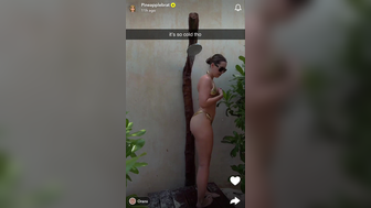 Pineapplebrat In Golden Bikini Outdoor Shower Video Leak