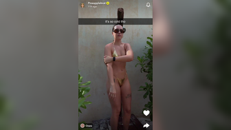 Pineapplebrat In Golden Bikini Outdoor Shower Video Leak