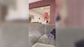 Layladeline B/g Maid Cosplay Pink Wig Onlyfans Porn Leaked