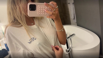 Breckie Hill Hard Nips Seethrough White Top Onlyfans Leaked Video