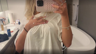 Breckie Hill Hard Nips Seethrough White Top Onlyfans Leaked Video