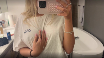 Breckie Hill Hard Nips Seethrough White Top Onlyfans Leaked Video