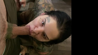 Heidi Lavon Blowing A Fat White Cock And Took Cum Facial Leaked Video