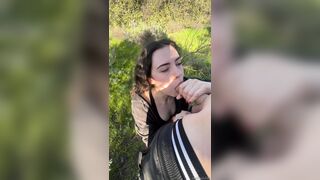 Stella Violet Outdoor Public Park Blowjob Porn Video