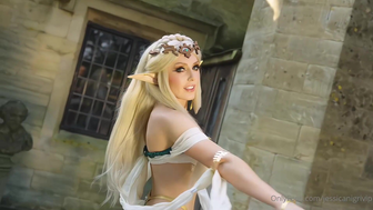 Jessica Nigri Zelda Cosplay Outdoor Nude Tits Playing Leaked Onlyfans