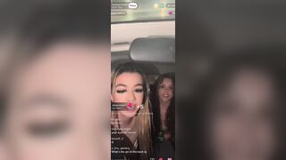 Haileyy.tulee With 4.6k TikTok Live Viewers Got Her Curly Friend Slips Boobs In Car