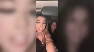 Haileyy.tulee With 4.6k TikTok Live Viewers Got Her Curly Friend Slips Boobs In Car