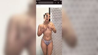 Lucky Rajor Shower Strips Teasing Nude Boobs Leak