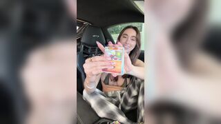 Natalie Roush Pokemon Cards Unbox And Strips Naked In Car Onlyfans