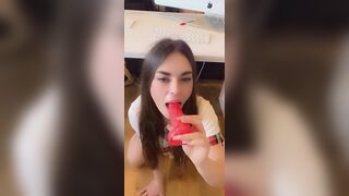 Lauren Alexis School Girl Kneel Down And Suck Dildo Onlyfans