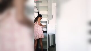 Grace.barker12 Slips Nip While Cooking In Livestream TikTok