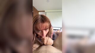 Jackiebabigirl giving handjob and Blowjob