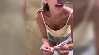 Samanthasaglibene Slips Both Nipples In White Skinny On Livestream Instagram