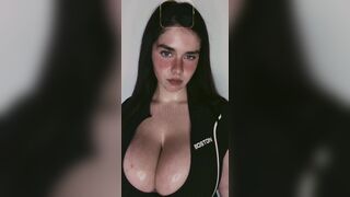 Sarahbustani AKA Sarah Bustani Oil Play Her Big Nude Tits Post Gym Onlyfans