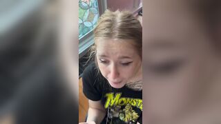 Paleseafoam AKA Pseafoam Kneel Down Gags On Cock Onlyfans