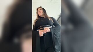 Curvyllama flaunts her big tits in the parking garage onlyfans