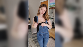 Makoshake Stripping Off Strap Denim Jumpsuit Tits Flash Onlyfans Leak New