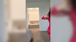 Alinity Red Fishnet Christmas Strip Dance Onlyfans Tape