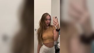 Norissa Valdez Seethrough Nips In Brown Top