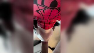 Lems7 Sucks Cock While Dressed As Spider-Woman