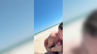 Beldots Enjoying Rough Beach Sex On A Dildo
