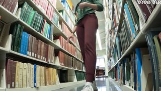 Boba Bitch Public Masturbating In Her University Library