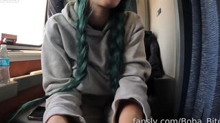 Boba Bitch Solo Masturbation On Public Train Fansly