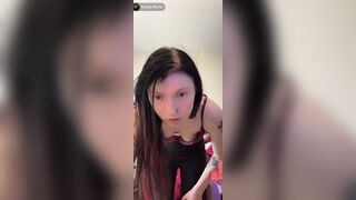 Tianna Murtz TikTok live stream full tit and pierced nipple slip