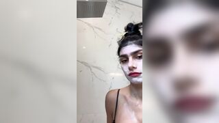 Mia Khalifa Performs A Steamy Strip Tease In The Shower