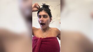 Mia Khalifa Gets Ready In Sexy Lingerie