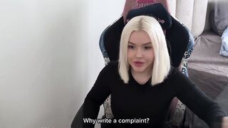 Devious Blonde Seduces Me To Avoid A Complaint