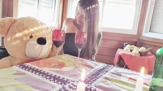 Misssweetteen AKA Andreza Prats Fucked Her Teddy Bear After A Date